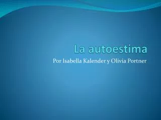 la autoestima