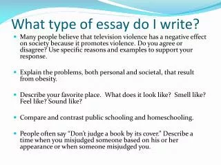 What type of essay do I write?