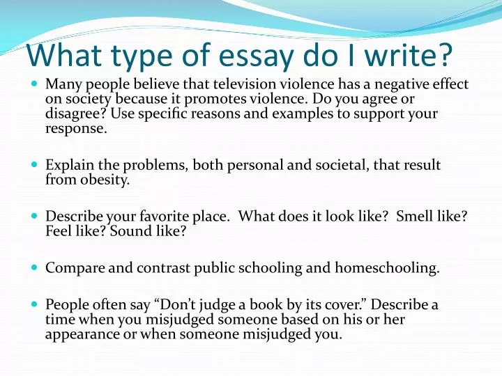 what type of essay do i write