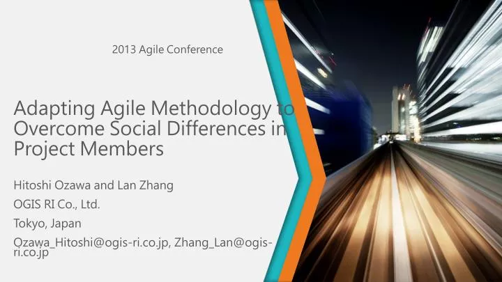 adapting agile methodology to overcome social differences in project members