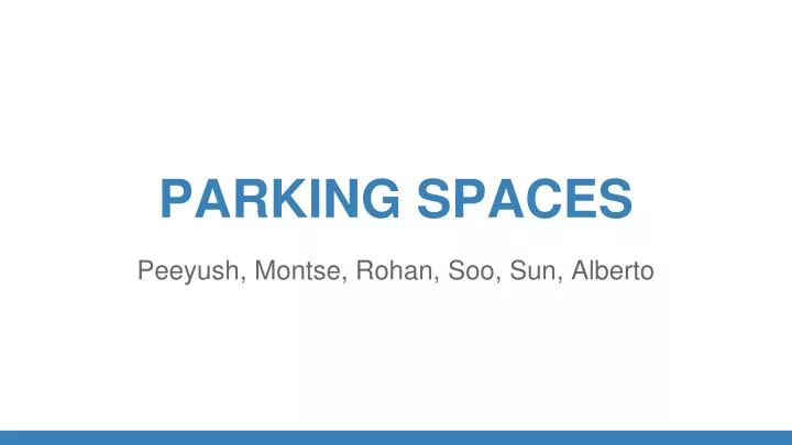 parking spaces