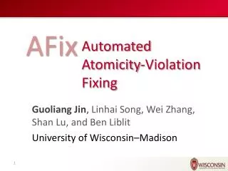 Automated Atomicity-Violation Fixing