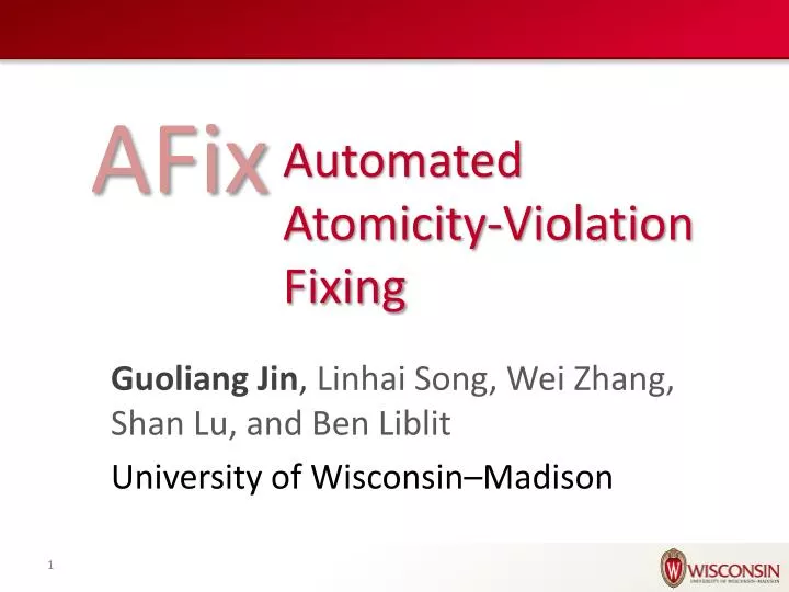 automated atomicity violation fixing