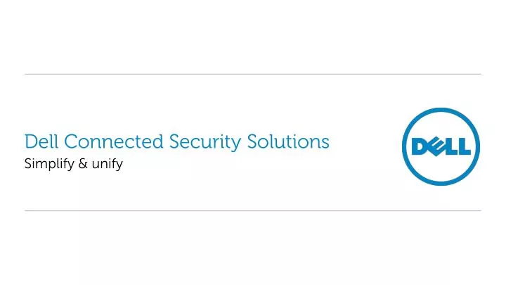 dell connected security solutions
