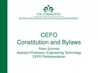 CEFO Constitution and Bylaws