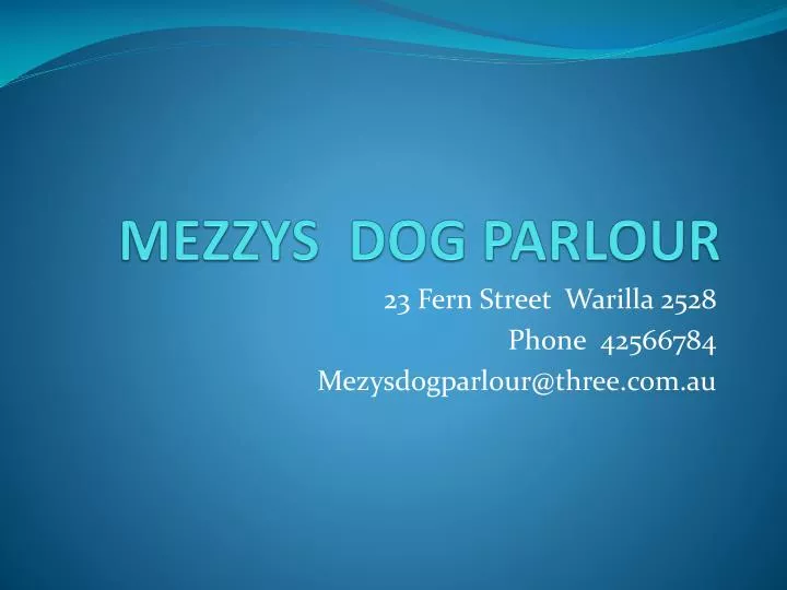 mezzys dog parlour