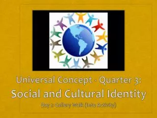 Universal Concept - Quarter 3: Social and Cultural Identity