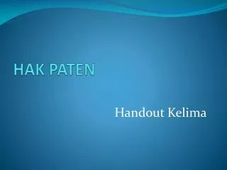 hak paten