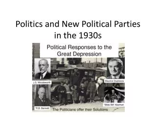 Politics and New Political Parties in the 1930s