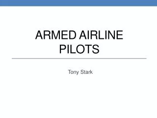 Armed airline pilots