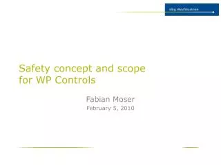 Safety concept and scope for WP Controls