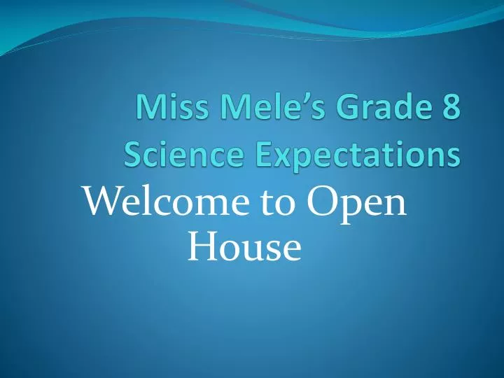 miss mele s grade 8 science expectations