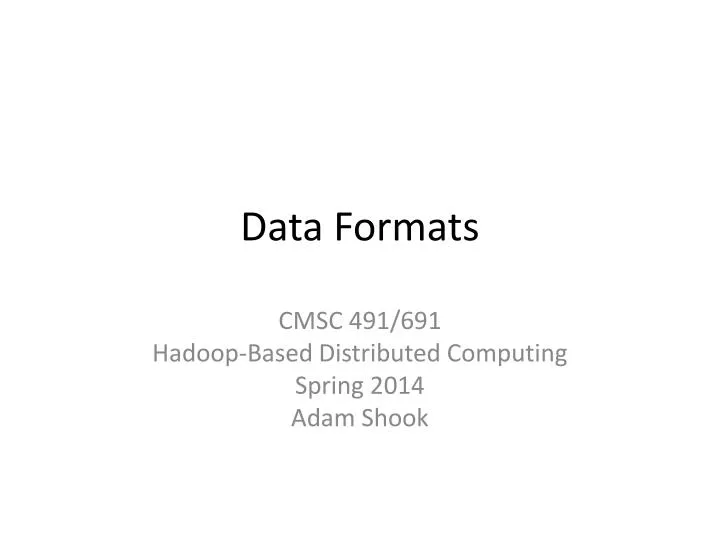 data formats