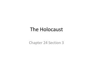 The Holocaust