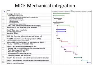 MICE Mechanical integration