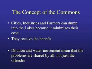 The Concept of the Commons