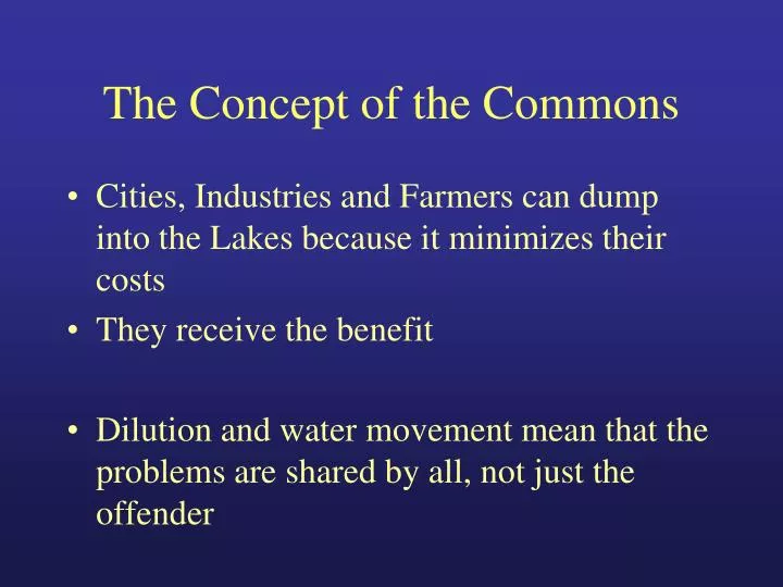the concept of the commons