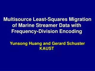 Multisource Least-Squares Migration of Marine Streamer Data with Frequency-Division Encoding