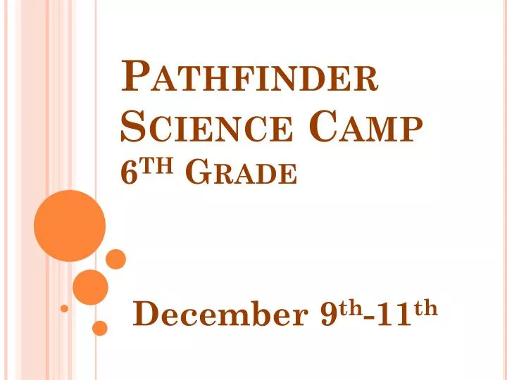 pathfinder science camp 6 th grade