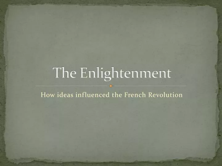 the enlightenment