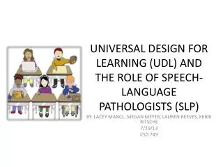 UNIVERSAL DESIGN FOR LEARNING (UDL) AND THE ROLE OF SPEECH-LANGUAGE PATHOLOGISTS (SLP)