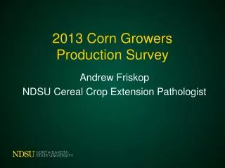 2013 Corn Growers Production Survey