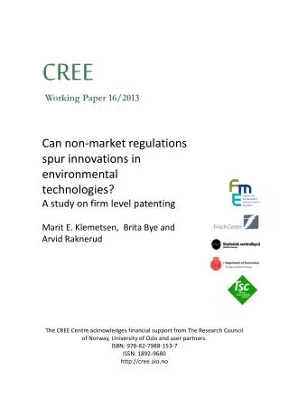 Can non-market regulations spur innovations in environmental technologies ?