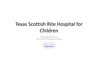 Texas Scottish Rite Hospital for Children