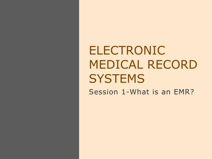 electronic medical record systems
