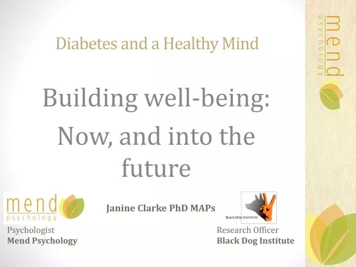 diabetes and a healthy mind