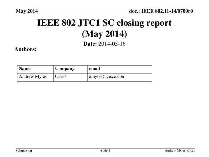 ieee 802 jtc1 sc closing report may 2014