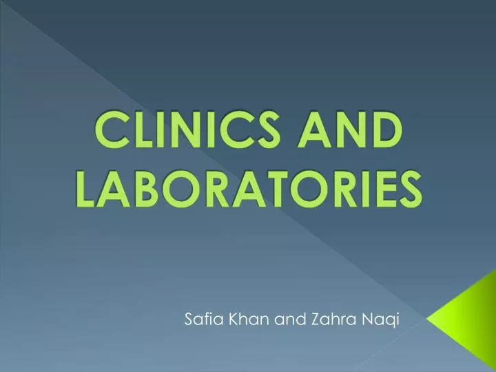 clinics and laboratories