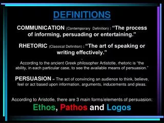 The three elements of persuasion: