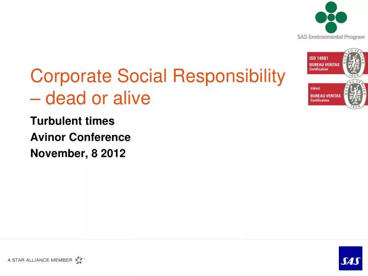 corporate social responsibility dead or alive