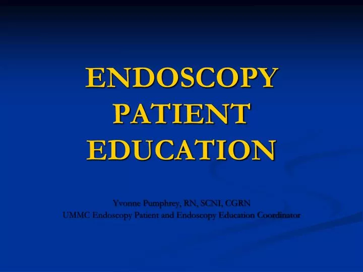 endoscopy patient education