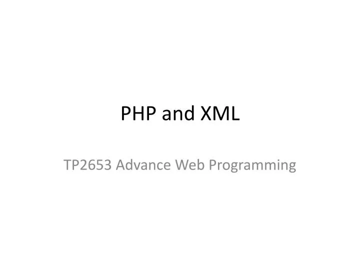 php and xml