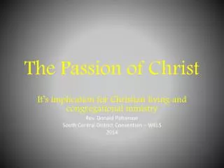 The Passion of Christ