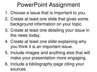 PowerPoint Assignment