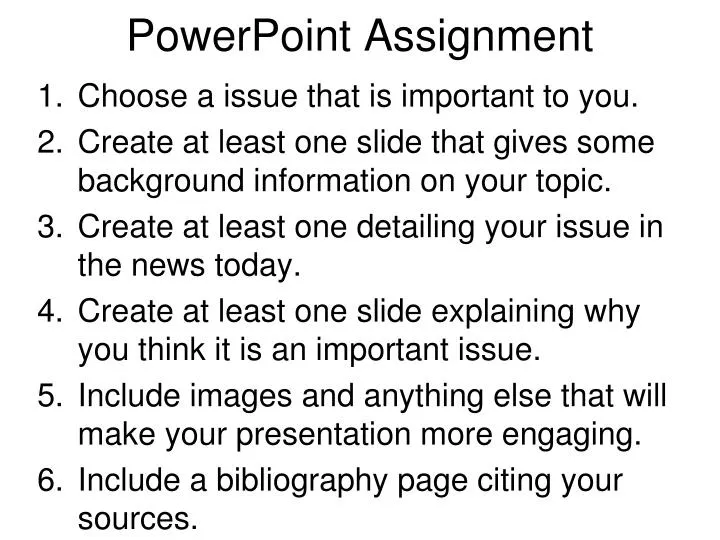 powerpoint practical assignment pdf