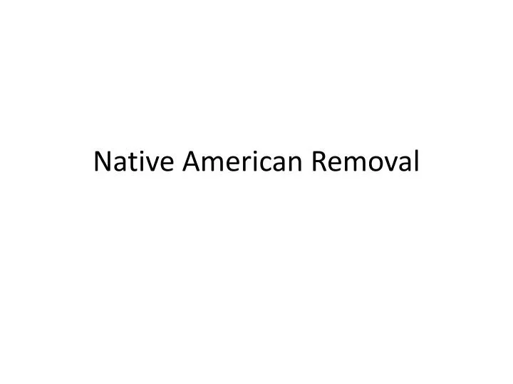 native american removal