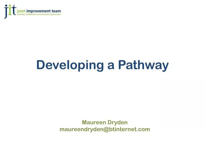 developing a pathway