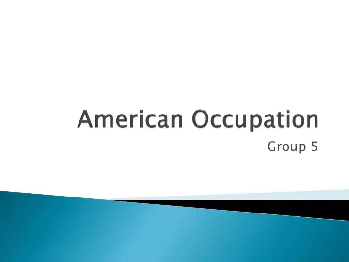 american occupation