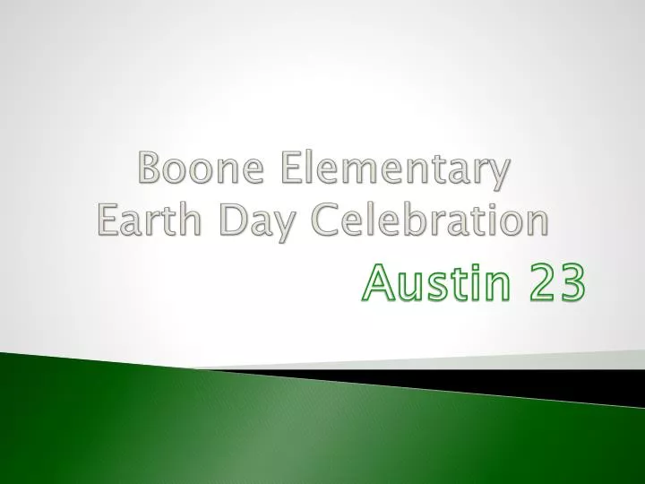 boone elementary earth day celebration