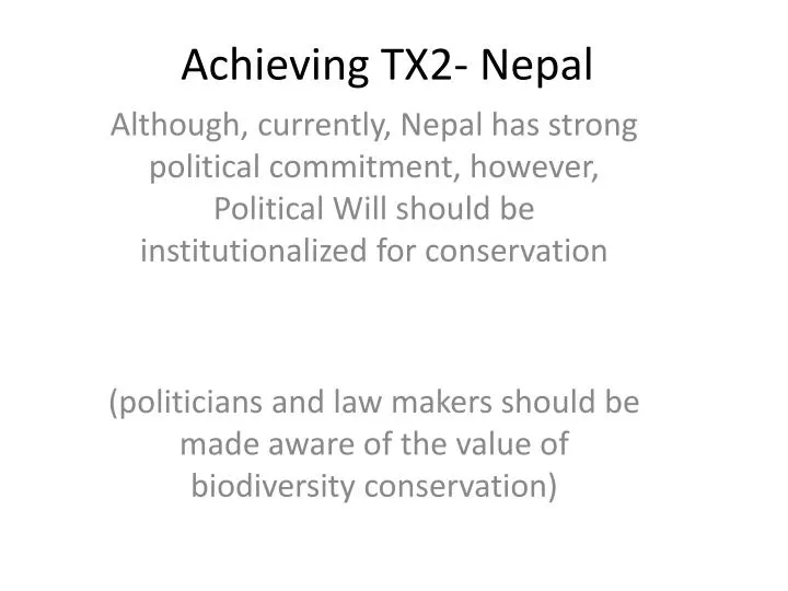 achieving tx2 nepal