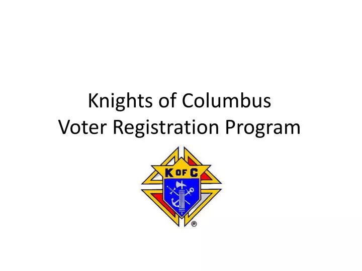 knights of columbus voter registration program