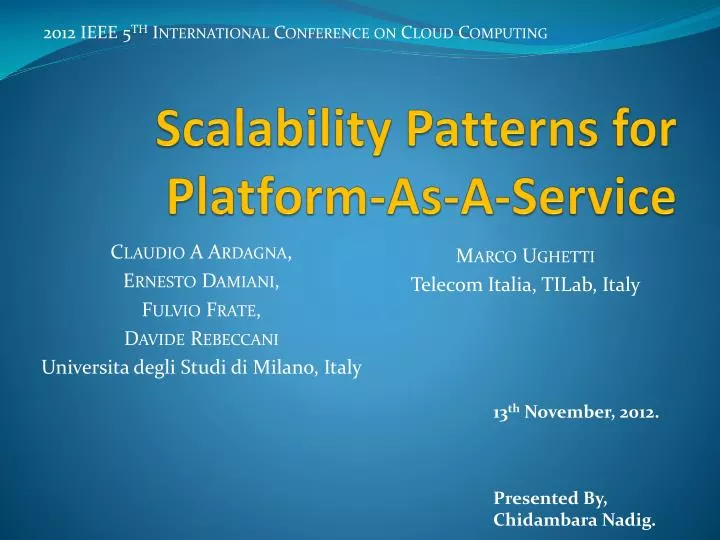 scalability patterns for platform as a service