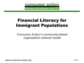 Financial Literacy for Immigrant Populations