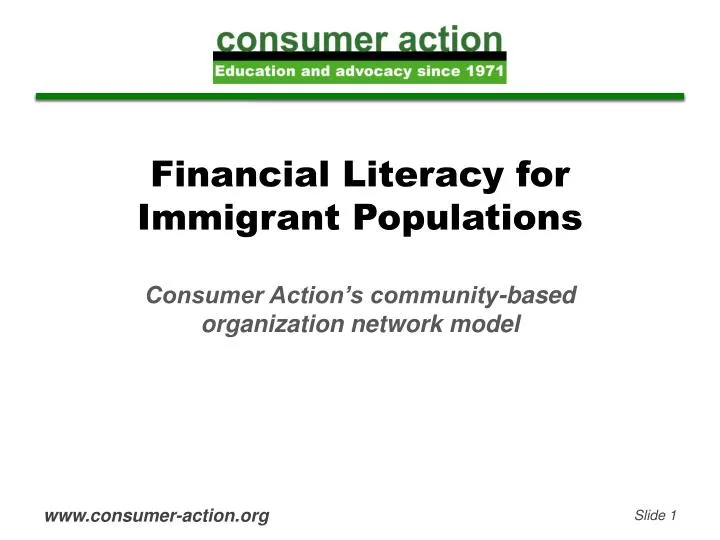 financial literacy for immigrant populations