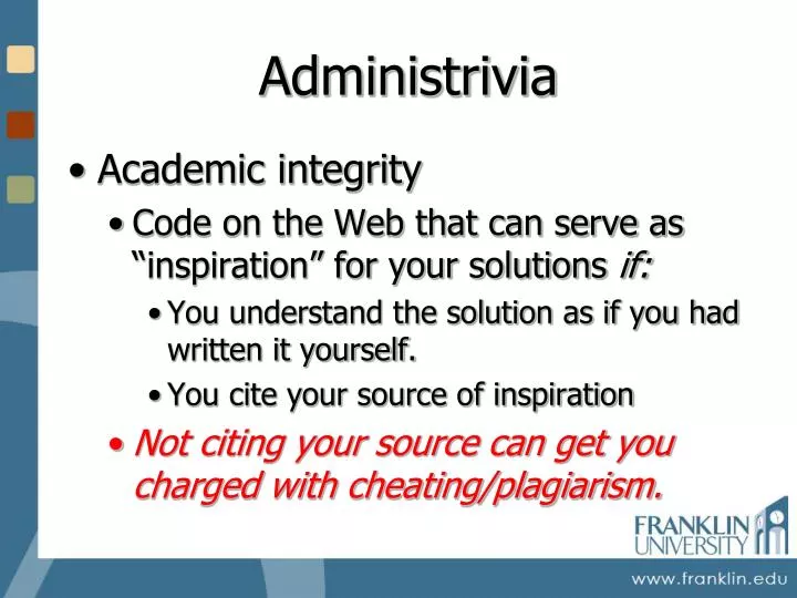 administrivia