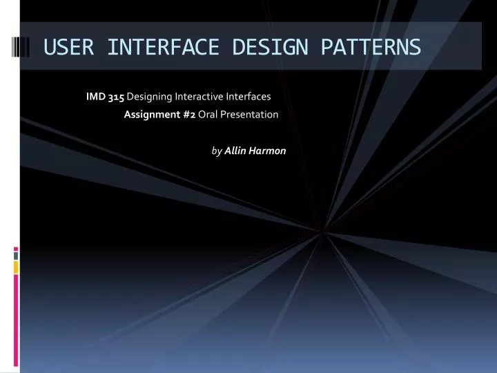 user interface design patterns